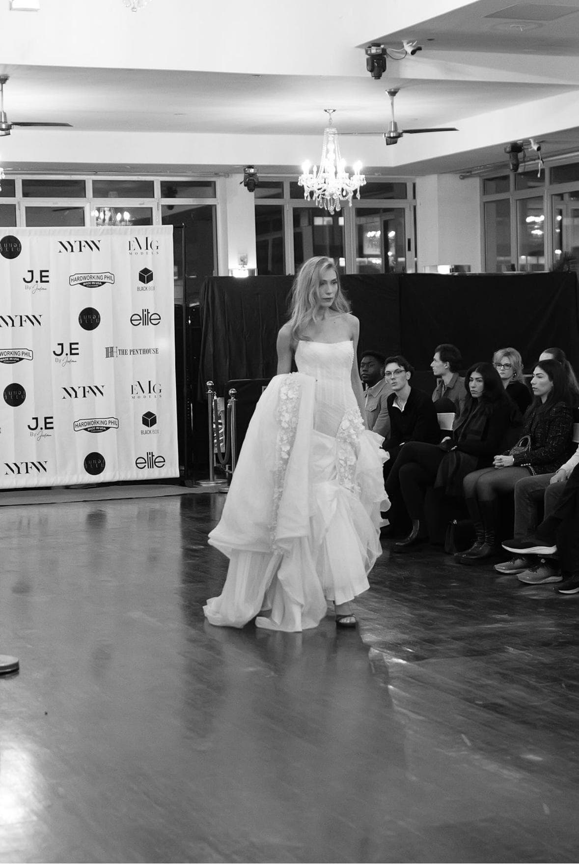 NYFW white gown